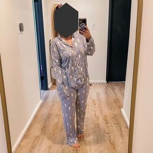 PJ SALVAGE Champagne Glass Two Piece PJs - Size M